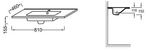 Раковина Jacob Delafon Ola 81x46 EXT112-00 Раковина Jacob Delafon Ola 81x46 EXT112-00