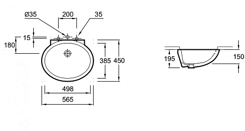Раковина Jacob Delafon Ovale EN262 (49х38) EN262-00 Раковина Jacob Delafon Ovale EN262 (49х38) EN262-00