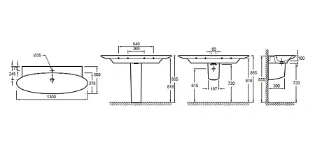 Раковина Jacob Delafon Presquile E4435 E4435-00 Раковина Jacob Delafon Presquile E4435 E4435-00