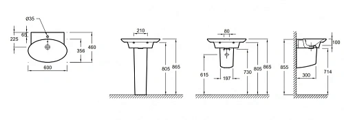 Раковина Jacob Delafon Presquile E4438 E4438-00 Раковина Jacob Delafon Presquile E4438 E4438-00
