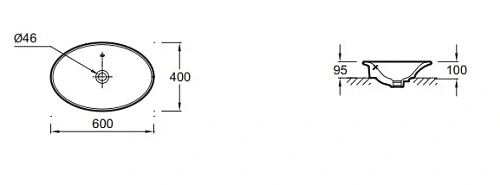 Раковина Jacob Delafon Presquile E4439 E4439-00 Раковина Jacob Delafon Presquile E4439 E4439-00