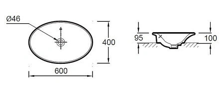 Раковина Jacob Delafon Presquile E4439 E4439-00 Раковина Jacob Delafon Presquile E4439 E4439-00