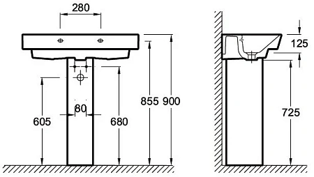 Раковина Jacob Delafon Reve E4803-00 80х41 см Раковина Jacob Delafon Reve E4803-00 80х41 см