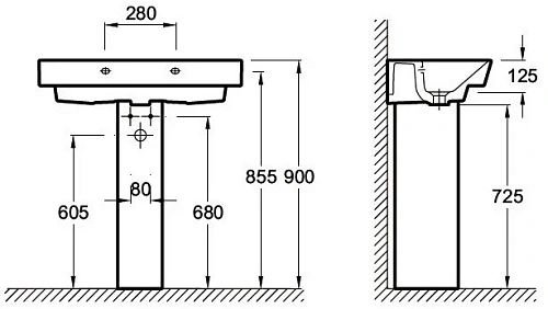 Раковина Jacob Delafon Reve E4803-00 80х41 см Раковина Jacob Delafon Reve E4803-00 80х41 см
