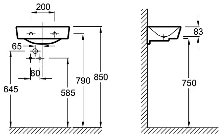 Раковина Jacob Delafon Reve E4805-00 45х28 см Раковина Jacob Delafon Reve E4805-00 45х28 см
