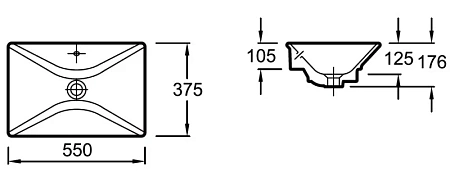 Раковина Jacob Delafon Reve E4819-00 55х37,5 см Раковина Jacob Delafon Reve E4819-00 55х37,5 см