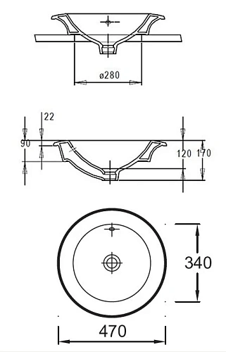 Раковина Jacob Delafon Ronde E1183-00 Раковина Jacob Delafon Ronde E1183-00