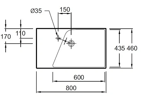 Раковина Jacob Delafon Rythmik EXO112-Z-00 80 см Раковина Jacob Delafon Rythmik EXO112-Z-00 80 см