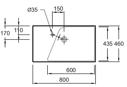 Раковина Jacob Delafon Rythmik EXO112-Z-00 80 см Раковина Jacob Delafon Rythmik EXO112-Z-00 80 см