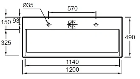 Раковина Jacob Delafon Terrace EXB112-00 120 см Раковина Jacob Delafon Terrace EXB112-00 120 см