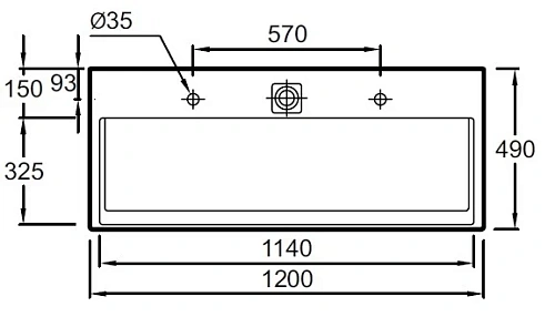 Раковина Jacob Delafon Terrace EXB9112-00 120 см, с подсветкой Раковина Jacob Delafon Terrace EXB9112-00 120 см, с подсветкой