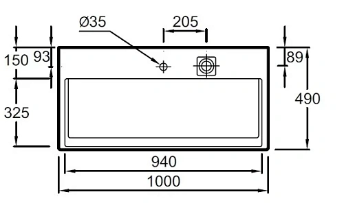 Раковина Jacob Delafon Terrace EXC112-00 100 см Раковина Jacob Delafon Terrace EXC112-00 100 см