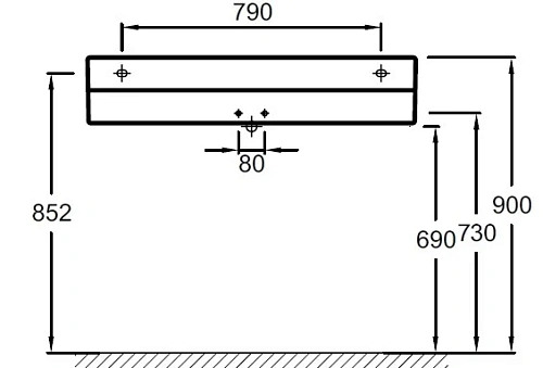 Раковина Jacob Delafon Terrace EXC112-00 100 см Раковина Jacob Delafon Terrace EXC112-00 100 см