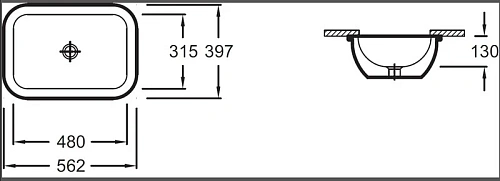 Раковина Jacob Delafon Vox 56 см EYA002-00 Раковина Jacob Delafon Vox 56 см EYA002-00