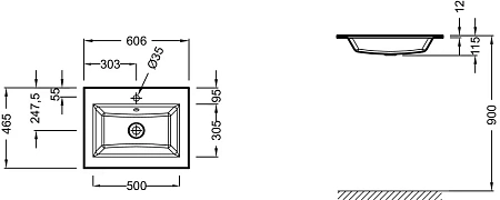Раковина Jacob Delafon Vox 61 см EB2105-DD1 Раковина Jacob Delafon Vox 61 см EB2105-DD1