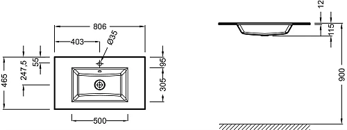 Раковина Jacob Delafon Vox 81 см EB2104-DD1 Раковина Jacob Delafon Vox 81 см EB2104-DD1