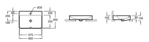 Раковина Jacob Delafon Vox EVD002-00 60 см Раковина Jacob Delafon Vox EVD002-00 60 см