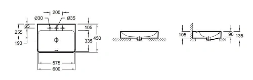 Раковина Jacob Delafon Vox EVD112-53-00 60 см Раковина Jacob Delafon Vox EVD112-53-00 60 см