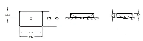 Раковина Jacob Delafon Vox EVF102-00 60 см Раковина Jacob Delafon Vox EVF102-00 60 см
