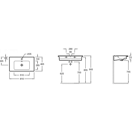 Раковина Jacob Delafon Vox EXAE112-Z-00 80х46 Раковина Jacob Delafon Vox EXAE112-Z-00 80х46