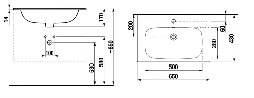 Раковина Jika Deep by Jika 65 1 отверстие 8.1361.4.000.104.1 Раковина Jika Deep by Jika 65 1 отверстие 8.1361.4.000.104.1