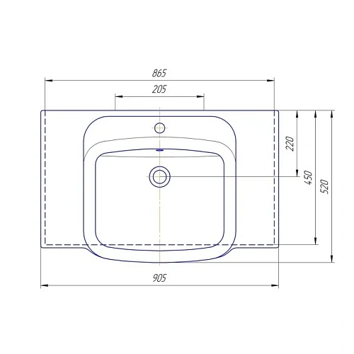 Раковина Kirovit Домино 90 Домино90 Раковина Kirovit Домино 90 Домино90