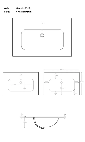 Раковина La Fenice Slim Line 60 FNC-06-TER-60 Раковина La Fenice Slim Line 60 FNC-06-TER-60
