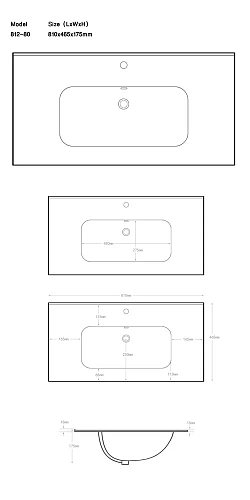 Раковина La Fenice SlimLine 80 FNC-06-TER-80 Раковина La Fenice SlimLine 80 FNC-06-TER-80