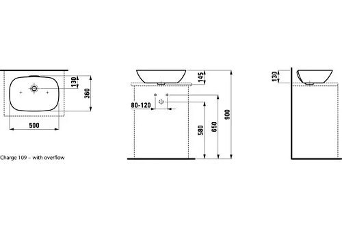 Раковина Laufen Ino 1230.2 (500х350х120 мм, 8.1230.2.000.109.1) Раковина Laufen Ino 1230.2 (500х350х120 мм, 8.1230.2.000.109.1)