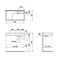 Раковина Laufen Kartell 90х46 8.1033.9.000.111.1 с полочкой слева, без перелива Раковина Laufen Kartell 90х46 8.1033.9.000.111.1 с полочкой слева, без перелива
