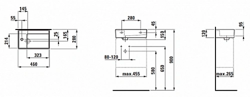 Раковина Laufen Kartell by Laufen 460х280х120 8.1533.5.000.111.1 Раковина Laufen Kartell by Laufen 460х280х120 8.1533.5.000.111.1