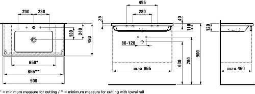 Раковина Laufen Living 1643.3 (900х480мм, 8.1643.3.000.104.1) Раковина Laufen Living 1643.3 (900х480мм, 8.1643.3.000.104.1)