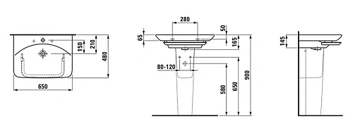 Раковина Laufen Palace 1070.3 (650x480x165мм, 8.1070.3.000.104.1) Раковина Laufen Palace 1070.3 (650x480x165мм, 8.1070.3.000.104.1)