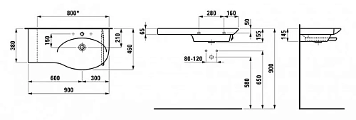 Раковина Laufen Palace New 1670.1 (8.1670.1.000.104.1), 900x460x155 мм Раковина Laufen Palace New 1670.1 (8.1670.1.000.104.1), 900x460x155 мм