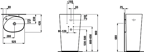 Раковина Laufen Palomba 525х435х900 8.1180.4.000.109.1 Раковина Laufen Palomba 525х435х900 8.1180.4.000.109.1