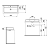Раковина Laufen Val 1628.5 (8.1628.5.000.104.1) 750х420х115 мм, двухсторонняя глазуровка