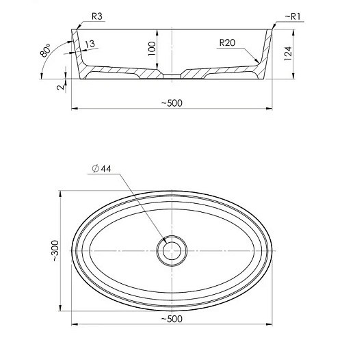 Раковина OMNIRES SIENA 50х30 см (белый глянец) SIENAUNBP Раковина OMNIRES SIENA 50х30 см (белый глянец) SIENAUNBP