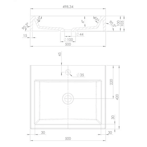 Раковина OMNIRES THASOS 50х42 см (белый глянец) THASOS500BP Раковина OMNIRES THASOS 50х42 см (белый глянец) THASOS500BP