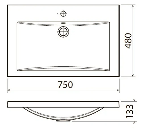 Раковина Opadiris Florentina Анита 75 см 10.150.00750.001 Раковина Opadiris Florentina Анита 75 см 10.150.00750.001