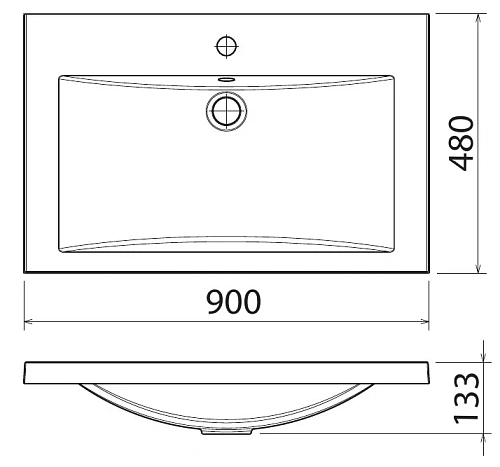 Раковина Opadiris Florentina Анита 90 см 10.150.00900.001 Раковина Opadiris Florentina Анита 90 см 10.150.00900.001
