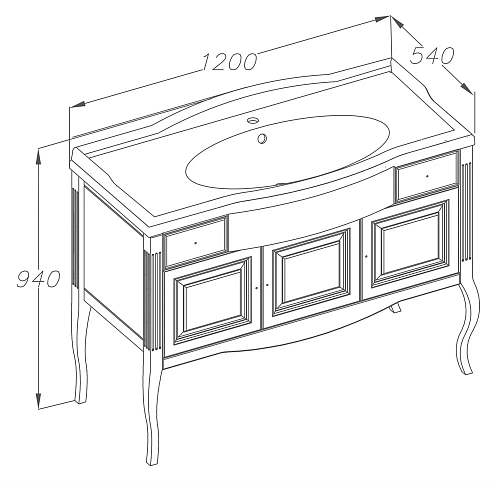 Раковина Opadiris Florentina Лаура 100 10.210.01000.001 см Раковина Opadiris Florentina Лаура 100 10.210.01000.001 см
