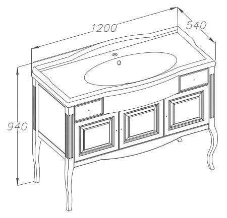 Раковина Opadiris Florentina Лаура 120 10.210.01200.001 см Раковина Opadiris Florentina Лаура 120 10.210.01200.001 см