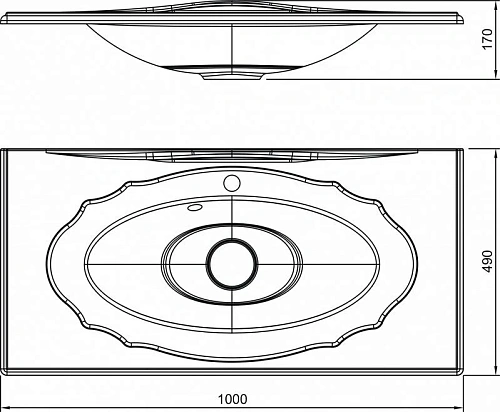 Раковина Opadiris Флорентина Гармония 10.030.01000.001 100 см Раковина Opadiris Флорентина Гармония 10.030.01000.001 100 см