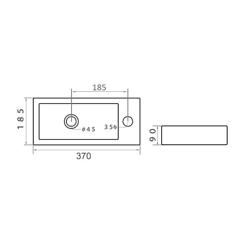Раковина Orange B05-365w подвесная, белый Раковина Orange B05-365w подвесная, белый