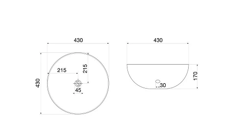 Раковина OWL 1975 белая круглая OWLB191023 Раковина OWL 1975 белая круглая OWLB191023