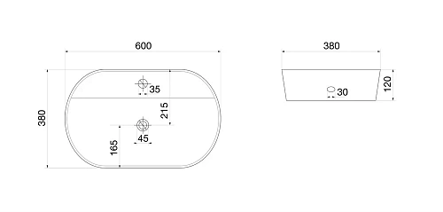 Раковина OWL 1975 белая овальная с полочкой под смеситель OWLB191008 Раковина OWL 1975 белая овальная с полочкой под смеситель OWLB191008