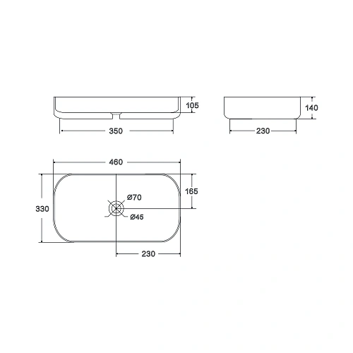 Раковина Point Веста 46 PN43701WB прямоугольная, белый Раковина Point Веста 46 PN43701WB прямоугольная, белый