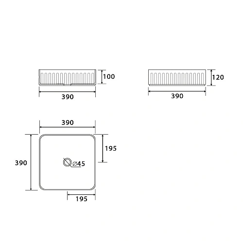 Раковина Point Деметра 40, PN43121 накладная, квадратная Раковина Point Деметра 40, PN43121 накладная, квадратная