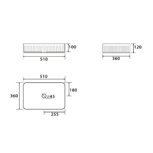 Раковина Point Деметра 50, PN43122 накладная, прямоугольная Раковина Point Деметра 50, PN43122 накладная, прямоугольная