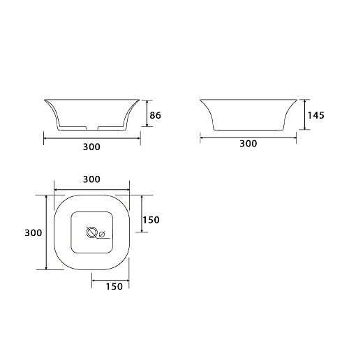 Раковина Point Ника 31 PN43081 квадратная, белый Раковина Point Ника 31 PN43081 квадратная, белый